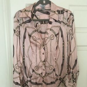 Cache Silk blouse size Large